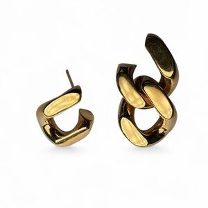 Saint Laurent Asymmetrical Curb Chain Earrings